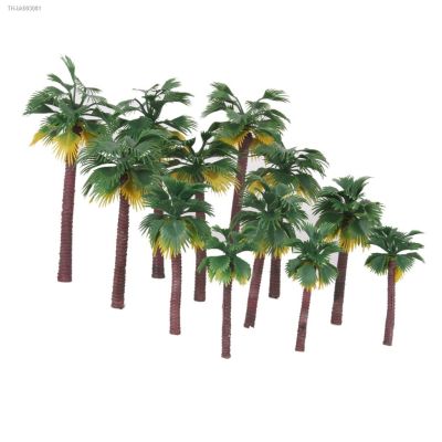 ♞■☍ 12 Plastic Model Tropical Palm Trees Rainforest Layout Train Scenery HO OO N