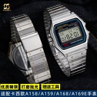 Suitable for Casio small square A158/A159/A168/A169E/AE1200/1300 stainless steel watch strap