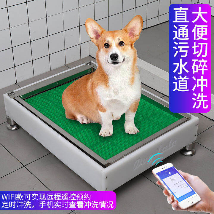 Smart Dog Toilet Automatic Cleaning AntiStepping Straight Sewer Large