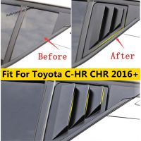 Yimaautotrims สปอยเลอร์ท้ายหลังโพรงหน้าต่างกรอบสามเหลี่ยมปีกสำหรับ Toyota C-HR CHR 2016 - 2021 ABS คาร์บอนไฟเบอร์