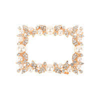 Graceful 1PC Pearl rhinestone รองเท้าคลิปโลหะรองเท้าหัวเข็มขัดปาร์ตี้ตกแต่งส้นสูง