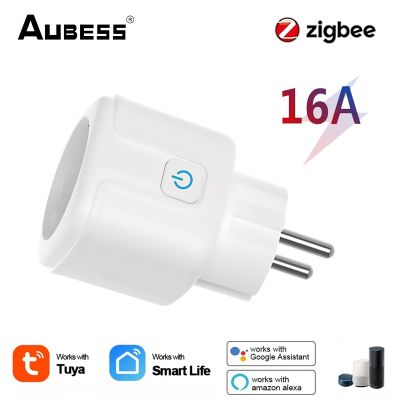 Smart Plug Zigbee Socket EU 16A With Power Monitor Timing Function Tuya Smart Life APP Control Works With Alexa Google Home