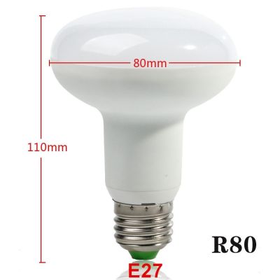 【Worth-Buy】 ร่มสามารถหรี่แสงได้ไฟหลอดไฟ Led R80 12W E27หลอดไฟ Led สีขาวนวล/อุ่น Ac85 ~ 265V หลอดไฟ Led กลม Smd5730