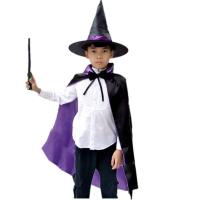 [Fast delivery] Halloween costume adult magician costume children magician dress up magic hat cloak magic wand show