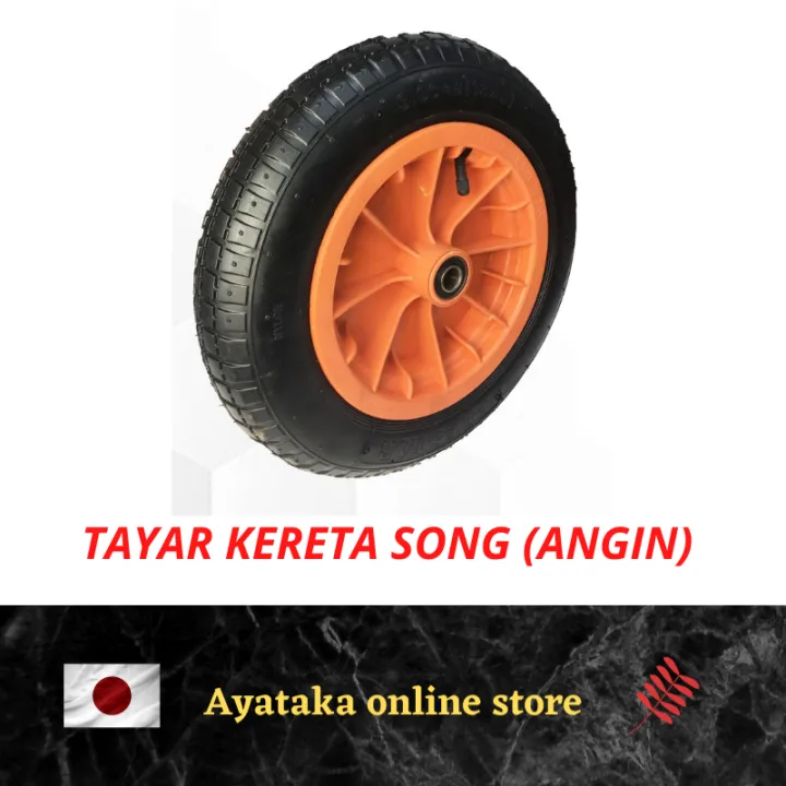 13 X 3 Heavy Duty Pvc Pneumatic Wheel Barrow Tyre Tayar Kereta Sorong Tayar Tube Fiber Rim 3431