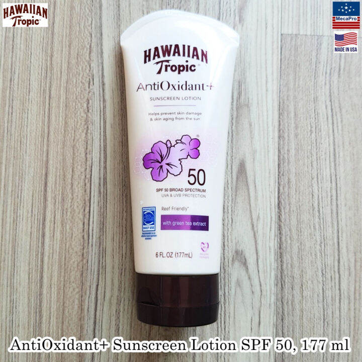 Hawaiian Tropic® AntiOxidant+ Sunscreen Lotion 177 ml โลชั่นกันแดด