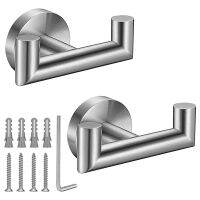 Towel Hooks for Bathrooms,Brushed Nickel Towel Hook for Kitchen Bathroom,SUS304 Stainless Steel Coat Hook,Heavy Duty