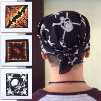 【CW】 Multifunction Scarf Neckerchief Headwear Printed Hip Hop Hairband Bandanas Men Headband