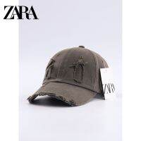 Zara➤ หมวกเบสบอลผู้ชาย,ฮิปฮอปสไตล์วินเทจเก่าตรงกับทุกชุดมีที่บังแดดปีกโค้งเสื่อปิกนิกกันน้ำหมวกแก๊ปโผล่ของผู้หญิง