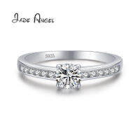 JADE ANGEL 925 Sterling Silver South Korea Light Luxury Four Claw Originality Mounted Women‘s Jewels Dating Ring