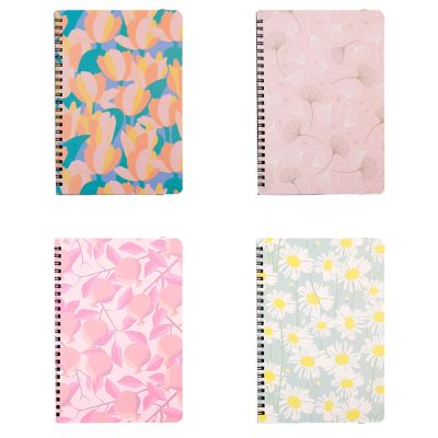 4 PCS Notebooks A5 Spiral Coil Notebook 80 Sheets (160 Pages) Lined Paper Note Books for Work Office School Home