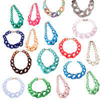 G1big plastic Chain Necklace Frosted white