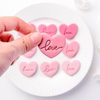 3Styles Love Letter Biscuit Fondant Embosser Stamp Mold Heart Shaped Cookie Cutters Valentines Day Wedding Party Cake Decoration Bread Cake  Cookie Ac