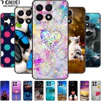 Philander Shop เคส X8a 4G X 8A ซิลิโคนนิ่มสีดำสุนัขภูมิทัศน์เคส TPU ฝาปิดสำหรับ Huawei ให้เกียรติ X8A HonorX8a Coque CRT-LX1 X8 A