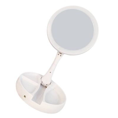 Portable LED Lighted Makeup Mirror Vanity Compact Women Pocket Mirrors Cosmetic Hand Mirror 10X Magnifying Glasses Mirrors