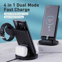 ZZOOI Magnetic Dual Charging dock Station Wireless Charger for Huawei Mate 40 RS Pro+ P40 P30 Pro USB Watch Charger for Huawei GT GT 2