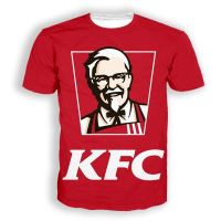 ใหม่ 3D พิมพ์ Causal เสื้อผ้า KFC รูปแบบแฟชั่นผู้ชายผู้หญิงเสื้อยืด PLUS ขนาดขนาด S-7XL Four Seasons Casual