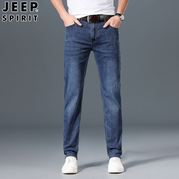 JEEP SPIRIT Men's Jeans Oversized New Straight Loose Fit Men's Pants ...