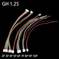 【YF】 10Pcs Micro JST GH 1.25 2P 3P 4P 5P 6P 7P 8P 9P 10Pin Male  Plug Single/Double Connector With Wire Cable 150mm 28AWG