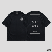 ? 12.12 SALE ? ® เสื้อยืด Over Long รุ่น Surf Gang สีดำ ( สกรีนนูน ) ใส่ได้ทั้ง ผช หญิง M L / OL