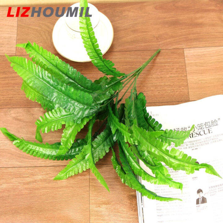 lizhoumil-7เหมือนเทียมผ้าไหมขนาดใหญ่ต้นเฟิร์นพืชสีเขียวหญ้าตกแต่งบ้าน