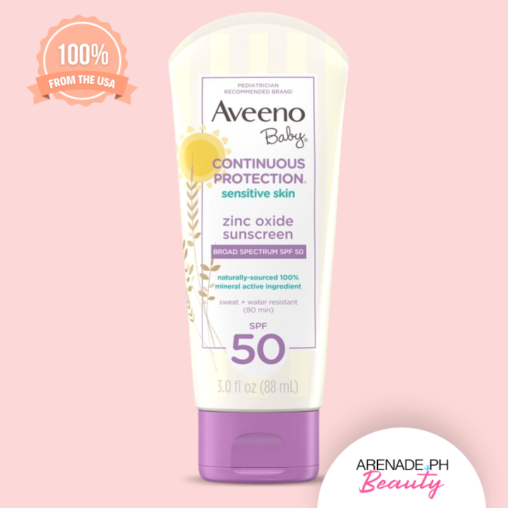 Aveeno Baby Continuous Protection Zinc Oxide Mineral Sunscreen Lotion