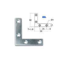 เหล็กฉากยึดบานประตู รั้งมุมแบน ตัว L 50x50 mm. เหล็กฉาก เหล็กตัวแอล เหล็กฉากแบน เหล็กฉากเข้ามุม เหล็กฉากรั้งมุม S161 FT