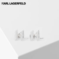 KARL LAGERFELD - KL MONOGRAM STUD EARRINGS 226W3956 ต่างหูแป้น