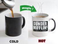 แก้วมัคถ้วยกาแฟครูถ้วยเสื้อ Dunder Mifflin ขวดมีฝาเกลียวปิดชุดทีวีแก้วมัคพ่อแม่เสื้อยืดคู่ชายหญิงอุปกรณ์ดื่มน้ำชาหมอ