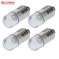 [Super bright bulb] 4ชิ้น E10 3โวลต์6โวลต์12โวลต์24โวลต์สีขาว2835หลอดไฟ LED Minature สกรูอัพเกรดโคมไฟเปลี่ยนไฟฉายไฟฉายจักรยาน DIY ทำงานมินิแสง