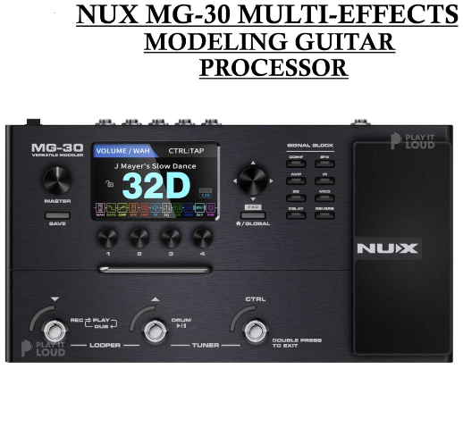 Original NUX MG-30 Multi-Effects Modeling Guitar / Bass / Acoustic ...