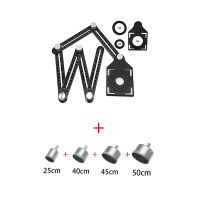 Aluminum alloy six-fold ruler ceramic tile hole locator measurement folding locator ruler positioning punch tool