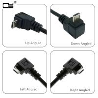 Up Down Left Right Angled 90 Degree USB Micro USB Male To USB Male Data Charge Connector Cable For Tablet 5ft 1m 5m 0.5m