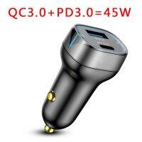 [KOLT Digital] 45 Car Charger Quick Charge 4.0 3.0 QC4.0 QC3.0 SCP 5A USB Type C ชาร์จสำหรับ iPhone 14 13 12 Xiaomi Samsung Huawei