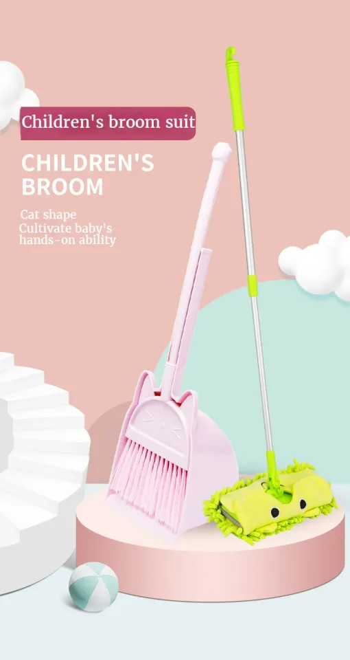 Xifando Kid's Housekeeping Cleaning Tools Set-5pcs,Include  Mop,Broom,Dust-pan,Brush,Towel