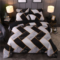 23pcs Geometric Pattern Bedding Set Queen King Duvet Cover Set Marble Quilt Cover Set With Pillowcase Not Include Bed Sheet