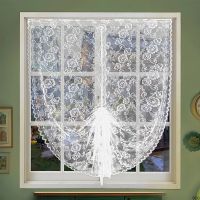 【YD】 Pastoral Short Tulle Half Curtain floating Window Cabinet Door Drapes sheer