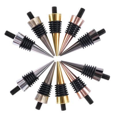 10 Pieces Blank Bottle Stopper with Threaded Post Metal Wine Stopper Inserts Set Hardware for Wood Turning DIY Project