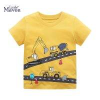 Little Maven  New Boys T-shirt Toddler Kids Summer Childrens Clothing Kids Cartoon Excavator Short Sleeves Tops T-shirts Baby Casual Clothes