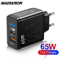 [2023ใหม่] 65W เครื่องชาร์จ GaN USB C ที่ชาร์จ Charge3.0เร็วอะแดปเตอร์โทรศัพท์ PD Type C สำหรับ iPhone 14 iPad Huawei Xiaomi วอลล์ชาร์จด่วน Samsung