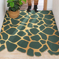 PVC Silk Loop Dust-proof Indoor Door Mat Geometry Diamond Plaid Check Outdoor Rug Mats Shoes Scraper for Entry Way Area Rugs