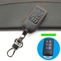 6 Buttons Leather Car Remote Key Case Keyboard Cover For Volvo S60/s80/v60/xc60/xc70 Keyless Entry Protective Shell