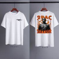 2023 New2PAC ทูแพ็ควินเทจแรงบันดาลใจหลวมเสื้อผ้าเสื้อยืดสำหรับผู้ชาย O Versize รอบคอเสื้อยืด