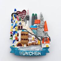 Munich Germany Landmark Street View Tourist Souvenir Magnetic Sticker Fridge Sticker Creative Collection Decoration Souvenir 【Refrigerator sticker】₪✸
