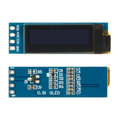 0.91นิ้ว OLED โมดูล0.91 "; สีขาวสีฟ้า128X32 OLED โมดูลจอแสดงผล LCD IIC สื่อสารสำหรับ ardunio