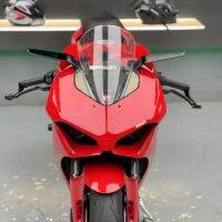 สำหรับรถจักรยานยนต์ดูคาติ Panigale V2 V4 1100 2020-2022สีดำปรับกระจกมองหลังได้มีปีก