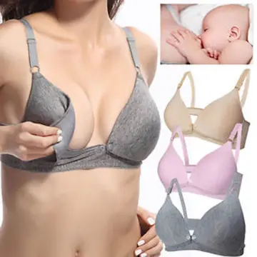 Large Breast Feeding Underwear in Front of Pregnant Women Thin Anti Droop  Large Chest No Steel Ring Bra Breast Big Bra at  Women's Clothing  store