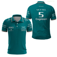 【high quality】  Aston Martin 14 Alonso Driver F1 Green Short Sleeve Polo Shirt 2023 size：s-6xl