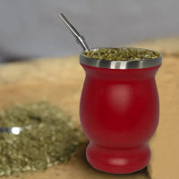 Double-Walled Mate ธรรมชาติ Gourd ชุดถ้วยชา illas Yerba Mate ถ้วยชาฉนวนกันความร้อนผนัง Gourd ถ้วยชา Mate ชุดฟาง