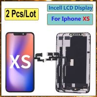 2ชิ้นสำหรับ Iphone XS Incell LCD Display Screen + 3D สัมผัสทำให้เป็นดิจิทัลประกอบหน้าจอไม่มีพิกเซลที่ตายอะไหล่โทรศัพท์มือถือ LCD XS